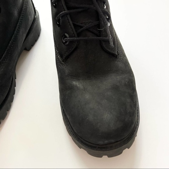 Timberland juniors all black waterproof boots Size 6 premium black nubuck 6 inch - Picture 8 of 16